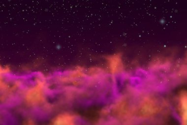 Sanat için kullanabileceğiniz kar taneleri ile gotik gökyüzü kavramının soyut arkaplan çizimi