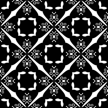 Siyah beyaz resimler fantezi unsurları ile. İnce yapısı duvar kağıdı, yüzey, formları. Çini motifi.