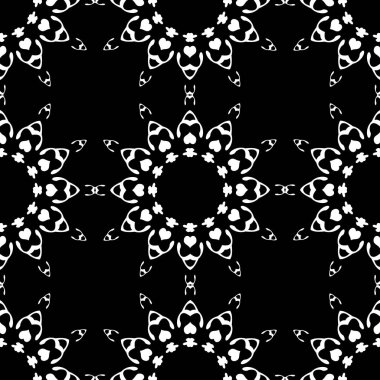 Siyah beyaz resimler fantezi unsurları ile. İnce yapısı duvar kağıdı, yüzey, formları. Çini motifi.