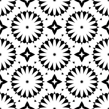 Siyah beyaz resimler fantezi unsurları ile. İnce yapısı duvar kağıdı, yüzey, formları. Çini motifi.