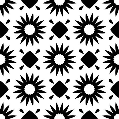 Siyah beyaz resimler fantezi unsurları ile. İnce yapısı duvar kağıdı, yüzey, formları. Çini motifi.