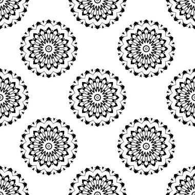 Siyah beyaz resimler fantezi unsurları ile. İnce yapısı duvar kağıdı, yüzey, formları. Çini motifi.