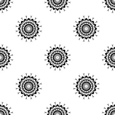 Siyah beyaz resimler fantezi unsurları ile. İnce yapısı duvar kağıdı, yüzey, formları. Çini motifi.