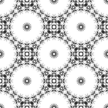 Siyah beyaz resimler fantezi unsurları ile. İnce yapısı duvar kağıdı, yüzey, formları. Çini motifi.