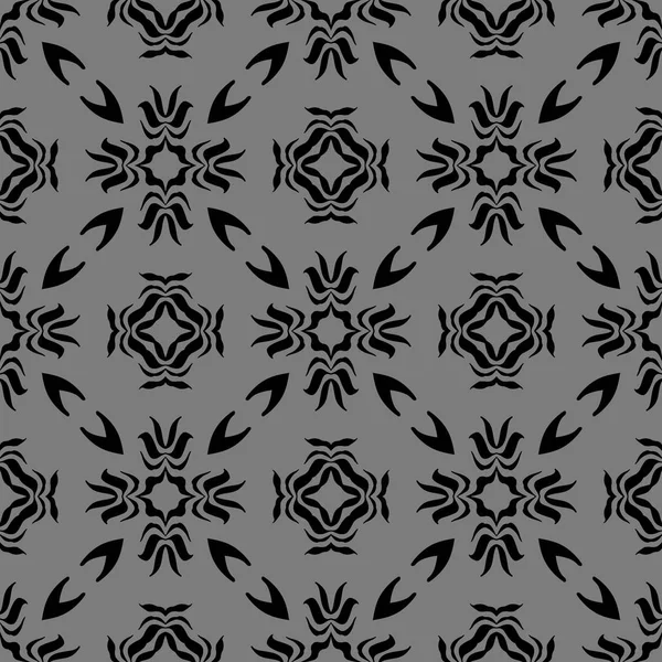 Siyah ve gri resimler fantezi unsurları ile. İnce yapısı duvar kağıdı, yüzey, formları. Çini motifi.