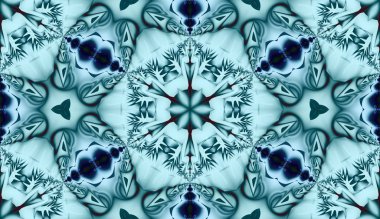 mavi resimler fantezi unsurları ile. İnce yapısı duvar kağıdı, yüzey, formları. Çini motifi. Modern şık, düzensiz ızgara, şekilleri.