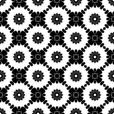 Siyah beyaz resimler fantezi unsurları ile. İnce yapısı duvar kağıdı, yüzey, formları. Çini motifi.