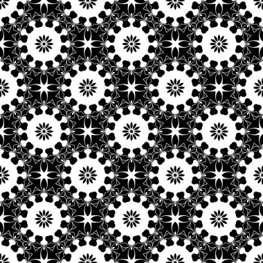 Siyah beyaz resimler fantezi unsurları ile. İnce yapısı duvar kağıdı, yüzey, formları. Çini motifi.