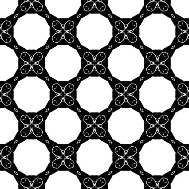 Siyah beyaz resimler fantezi unsurları ile. İnce yapısı duvar kağıdı, yüzey, formları. Çini motifi.