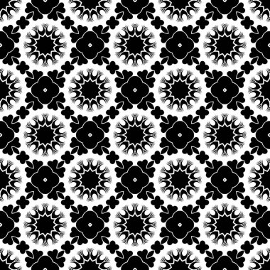 Siyah beyaz resimler fantezi unsurları ile. İnce yapısı duvar kağıdı, yüzey, formları. Çini motifi.