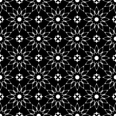 Siyah beyaz resimler fantezi unsurları ile. İnce yapısı duvar kağıdı, yüzey, formları. Çini motifi.