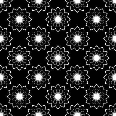 Siyah beyaz resimler fantezi unsurları ile. İnce yapısı duvar kağıdı, yüzey, formları. Çini motifi.