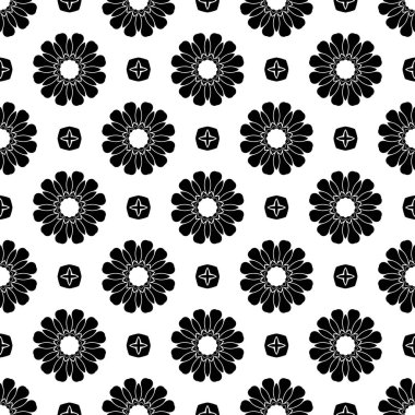 Siyah beyaz resimler fantezi unsurları ile. İnce yapısı duvar kağıdı, yüzey, formları. Çini motifi.