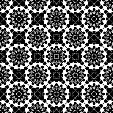 Siyah beyaz resimler fantezi unsurları ile. İnce yapısı duvar kağıdı, yüzey, formları. Çini motifi.