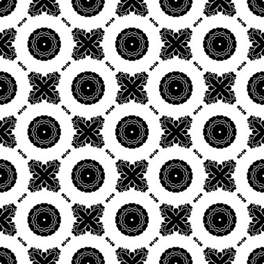 Siyah beyaz resimler fantezi unsurları ile. İnce yapısı duvar kağıdı, yüzey, formları. Çini motifi.