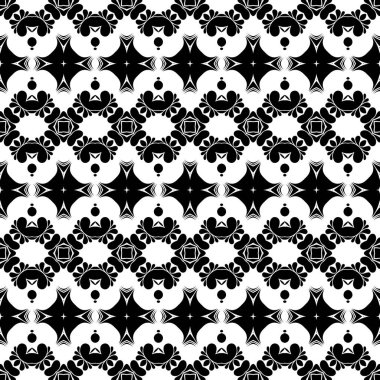 Siyah beyaz resimler fantezi unsurları ile. İnce yapısı duvar kağıdı, yüzey, formları. Çini motifi.