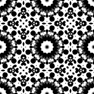 Siyah beyaz resimler fantezi unsurları ile. İnce yapısı duvar kağıdı, yüzey, formları. Çini motifi.