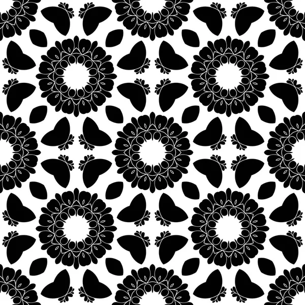 Black and white figures with fancy elements. Fine structure wallpaper,surface, forms.Tiles motif.