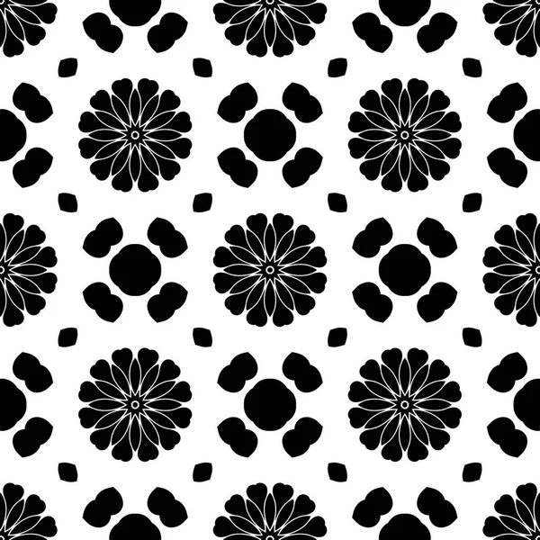 Schwarz Weiße Figuren Mit Ausgefallenen Elementen Feinstrukturtapete Oberfläche Forms Tiles — Stockfoto