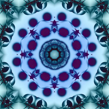 Mavi resimler fantezi unsurları ile. İnce yapısı duvar kağıdı, yüzey, formları. Modern şık, düzensiz ızgara, şekilleri.