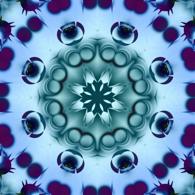Mavi resimler fantezi unsurları ile. İnce yapısı duvar kağıdı, yüzey, formları. Modern şık, düzensiz ızgara, şekilleri.