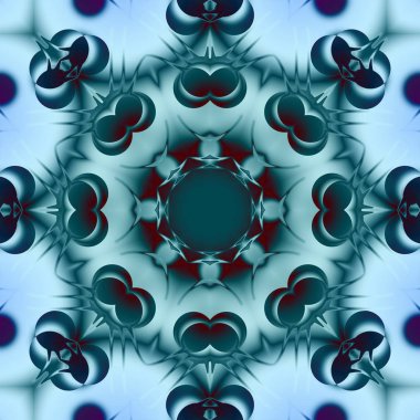 Mavi resimler fantezi unsurları ile. İnce yapısı duvar kağıdı, yüzey, formları. Modern şık, düzensiz ızgara, şekilleri.