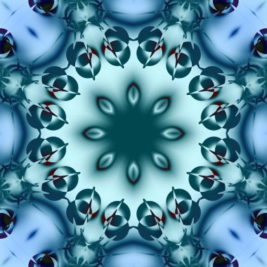 Mavi resimler fantezi unsurları ile. İnce yapısı duvar kağıdı, yüzey, formları. Modern şık, düzensiz ızgara, şekilleri.