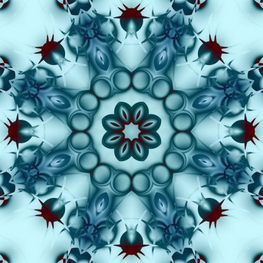 Mavi resimler fantezi unsurları ile. İnce yapısı duvar kağıdı, yüzey, formları. Modern şık, düzensiz ızgara, şekilleri.