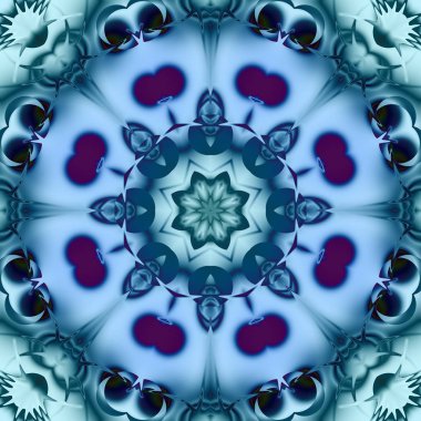 Mavi resimler fantezi unsurları ile. İnce yapısı duvar kağıdı, yüzey, formları. Modern şık, düzensiz ızgara, şekilleri.