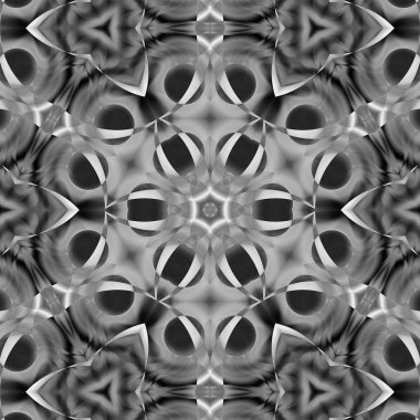 Siyah beyaz resimler fantezi unsurları ile. İnce yapısı duvar kağıdı, yüzey, formları. Çini motifi.