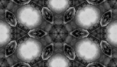 Siyah ve gri resimler fantezi unsurları ile. İnce yapısı duvar kağıdı, yüzey, formları. Çini motifi.