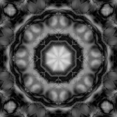 Siyah ve gri resimler fantezi unsurları ile. İnce yapısı duvar kağıdı, yüzey, formları. Çini motifi.