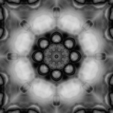 Siyah ve gri resimler fantezi unsurları ile. İnce yapısı duvar kağıdı, yüzey, formları. Çini motifi.