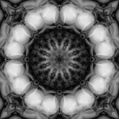 Siyah ve gri resimler fantezi unsurları ile. İnce yapısı duvar kağıdı, yüzey, formları. Çini motifi.