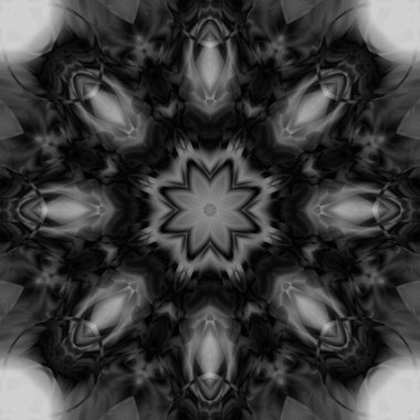 Siyah ve gri resimler fantezi unsurları ile. İnce yapısı duvar kağıdı, yüzey, formları. Çini motifi.