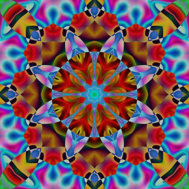 Soyut şekiller desen kaotik yerleşim