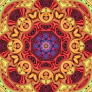 Renkli resimler fantezi unsurları ile. İnce yapısı duvar kağıdı, yüzey, formlar