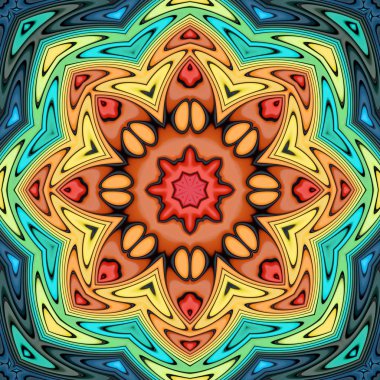 Renkli resimler fantezi unsurları ile. İnce yapısı duvar kağıdı, yüzey, formlar