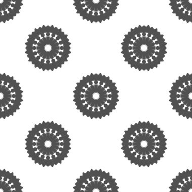 Gri ve beyaz süsleme desen