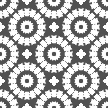 Gri ve beyaz süsleme desen