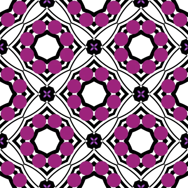 創造的な抽象的なシームレス パターン背景 黒と紫を基調に形の抽象グラフィック — ストック写真