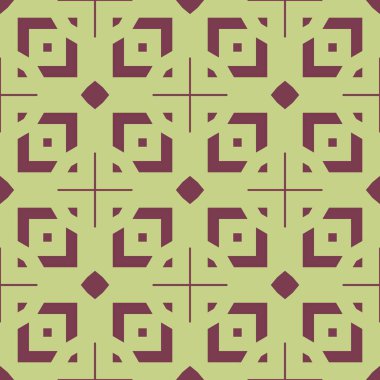 yaratıcı soyut Dikişsiz desen arka plan, yeşil ve kahverengi tonlarında soyut şekilleri ile grafik.