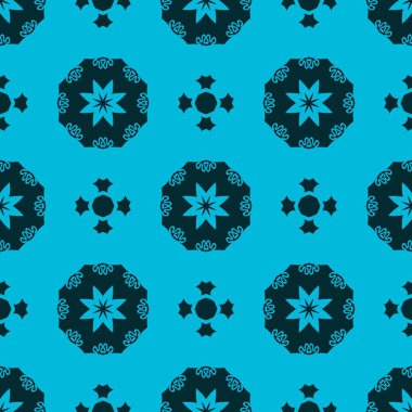 mavi resimler fantezi unsurları ile. İnce yapısı duvar kağıdı, yüzey, formları. Çini motifi. Modern şık, düzensiz ızgara, şekilleri.