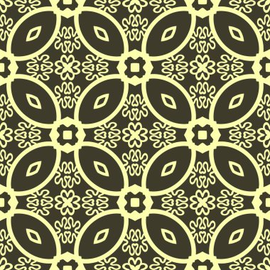 yaratıcı soyut Dikişsiz desen arka plan, sarı ve siyah tonlarında soyut şekilleri ile grafik.