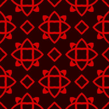 Kırmızı ve siyah sonsuz doku yinelenen sorunsuz arka plan-ebilmek var olmak kullanılmış için desen doldurur ve yüzey dokuları