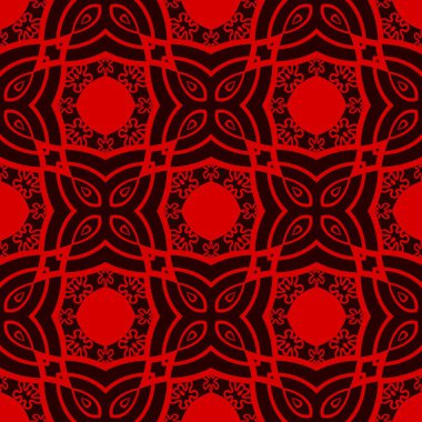 Kırmızı ve siyah sonsuz doku yinelenen sorunsuz arka plan-ebilmek var olmak kullanılmış için desen doldurur ve yüzey dokuları