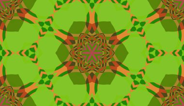 Yeşil geometrik desen şal desen arka plan dokusu