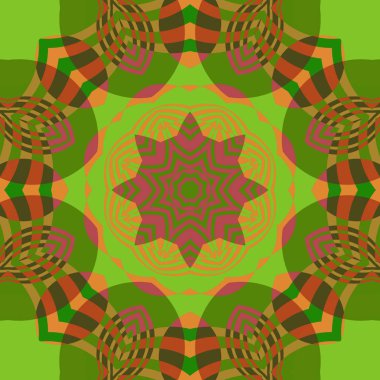 Yeşil geometrik desen şal desen arka plan dokusu