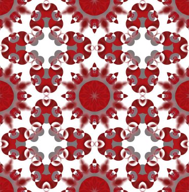 Geleneksel kırmızı ve beyaz ve gri geometrik seamless modeli için duvar kağıdı, tekstil. 
