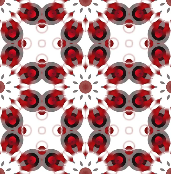 Tradiční Červené Bílé Šedé Geometrický Vzor Bezešvé Tapety Textilní — Stock fotografie